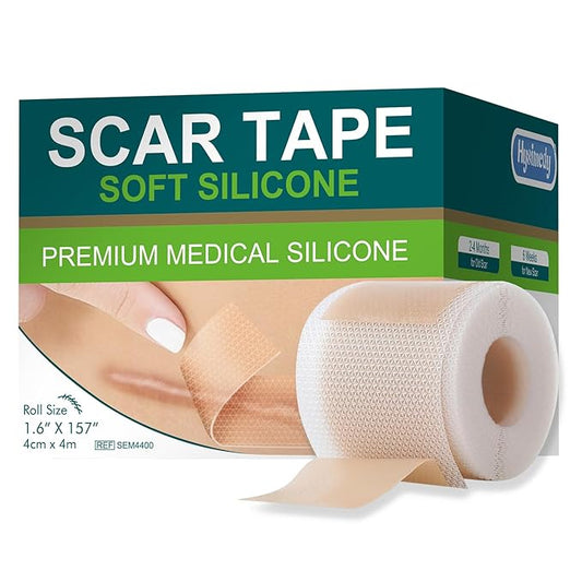 Medical Grade Silicone Scar Tape (1.6" x 157" - 4M) Professional