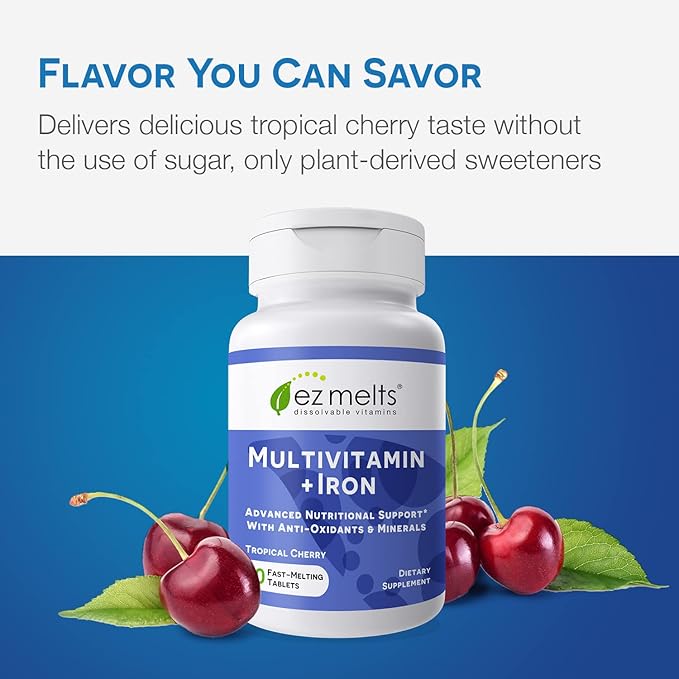 EZ Melts Dissolvable Multivitamin with Iron 1-Month Supply
