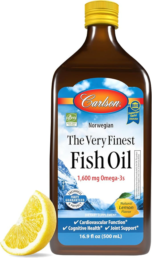 Carlson - The Very Finest Fish 1600 mg Omega-3s, Liquid 16.9 Fl