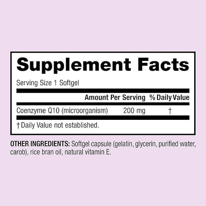 Webber Naturals Coenzyme Q10 (CoQ10) 200 60 Softgels,