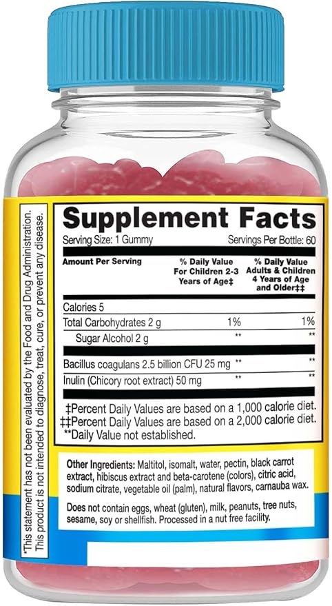Kids Probiotic Gummies with Prebiotic Fiber