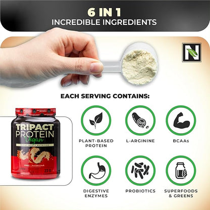 TRIPACT Vegan Protein Powder, for Vegan 20 Servings