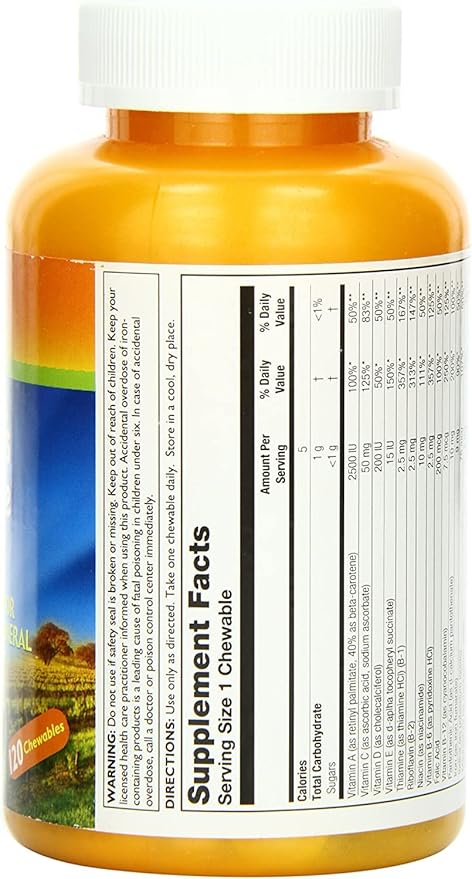 Thompson Children's Multi, Chewable, Punch (Btl-Plastic) 120ct