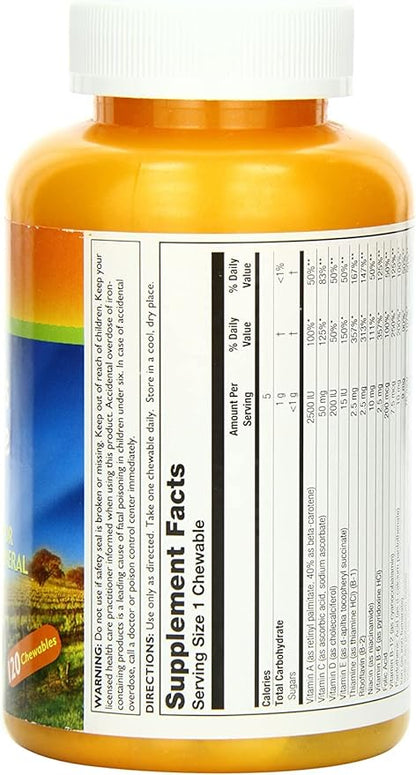 Thompson Children's Multi, Chewable, Punch (Btl-Plastic) 120ct
