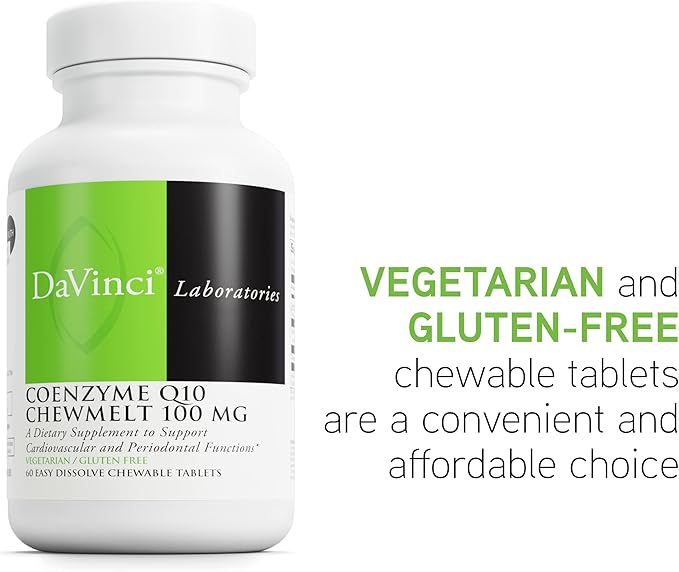 DAVINCI Labs Coenzyme Q10 Chewmelt 100mg CoQ10* - 60 Chewable