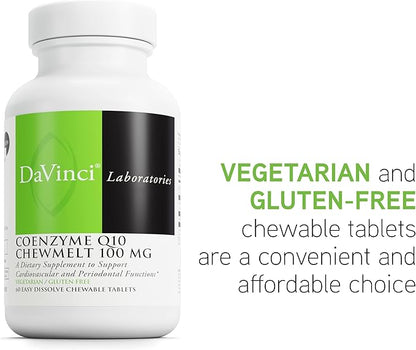 DAVINCI Labs Coenzyme Q10 Chewmelt 100mg CoQ10* - 60 Chewable