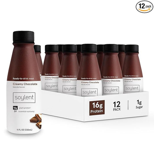 Soylent Chocolate Meal Replacement Shake, Contains 16g Complete 11oz, 12 12 Pack