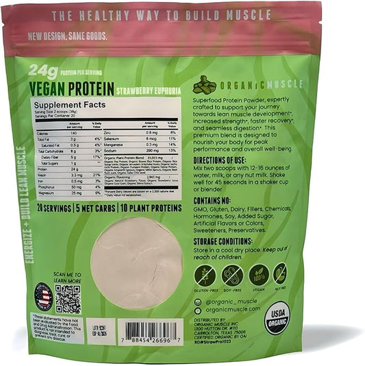 Organic Muscle Vegan Protein Powder