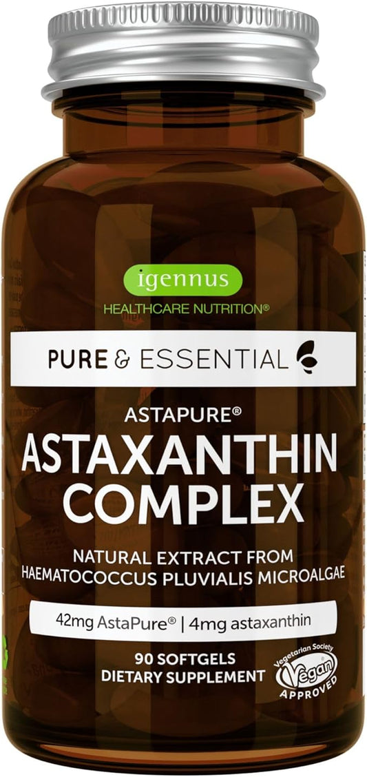 Astaxanthin Complex with Lutein and Zeaxanthin, 42 mg 4mg Softgels,