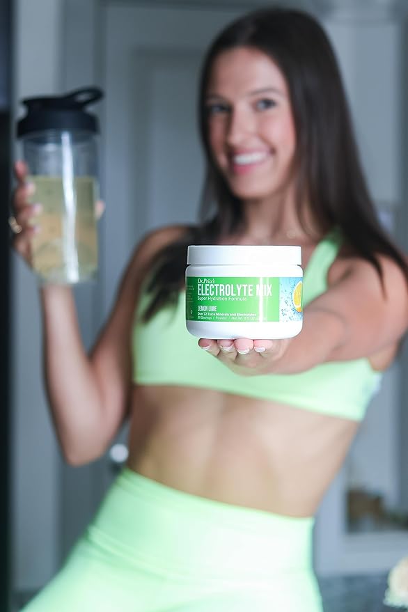 Dr. Price Electrolytes Powder No Sugar - Lemon-Lime Electrolyte Mix - Hydration Drink - Keto Electrolytes - Fasting Electrolytes - Water Enhancer, Non-GMO, Gluten Free, Sports Drink - 90 Servings