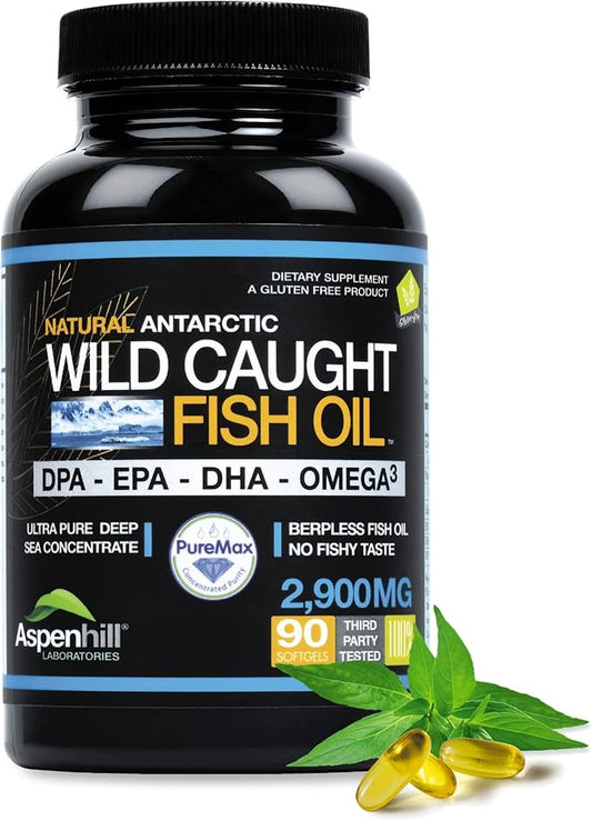 Aspen Hill Labs Ultra Pure Wild 2900 mg Omega-3-90 SoftGels Omega-3 with