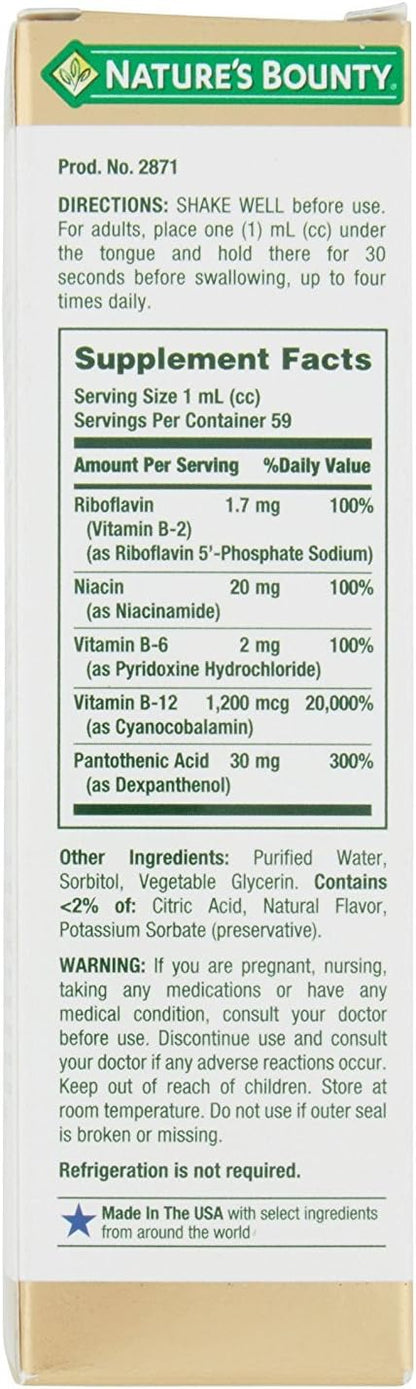 Nature's Bounty Vitamin B Complex Sublingual 2 oz 4)