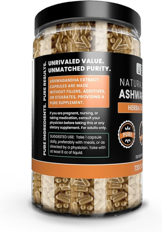 Pure Original Ingredients Ashwagandha (730 Capsules)