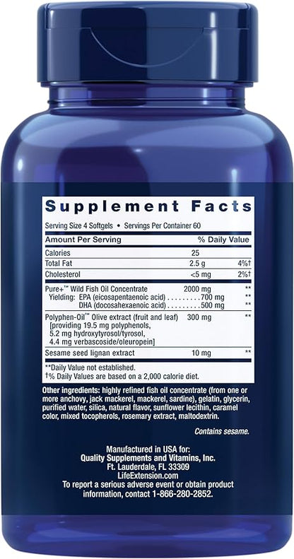 Life Extension Super Omega-3 EPA/DHA Fish 240 Softgels