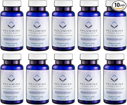 Relumins Advanced White Oral Glutathione Brightening 60 Capsules 10 Bottles