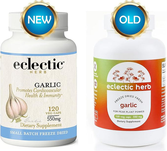 Eclectic Institute Raw Freeze-Dried Non-GMO Garlic Capsules 120 CT