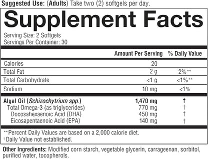 Youtheory Ocean-Friendly Omega 3 Softgel 60 Softgels