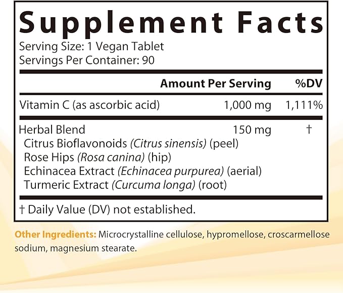 Vitamin C Complex, 1000mg VC 90 Tabs