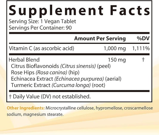 Vitamin C Complex, 1000mg VC 90 Tabs