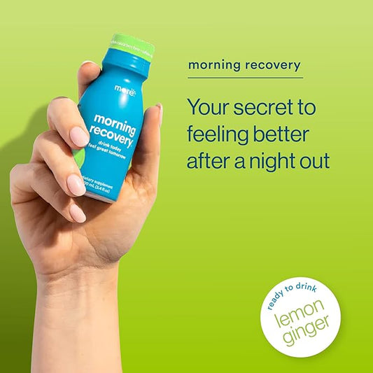 Morning Recovery Electrolyte, Milk Thistle Drink Proprietary Formulation to Hydrate While Drinking for Morning Recovery, Highly Soluble Liquid DHM, Lemon Ginger, Pack of 1