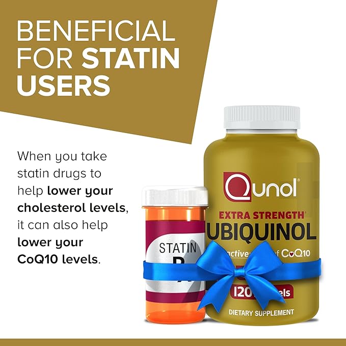 Qunol Ubiquinol CoQ10 200mg Softgels, Powerful CoQ10, 120ct 120ct Softgels