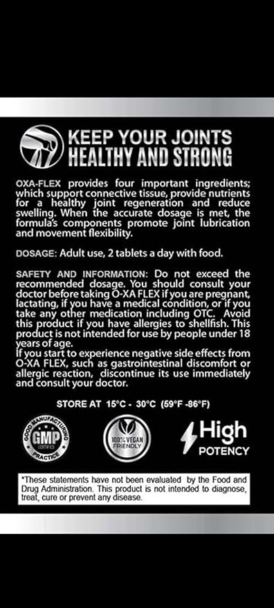 Glucosamine chondroitin msm hyaluronic Acid Oxa-Flex 90 tab