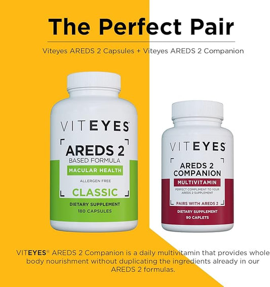 Viteyes AREDS 2 Capsules and Viteyes 2 Companion, 3 Month
