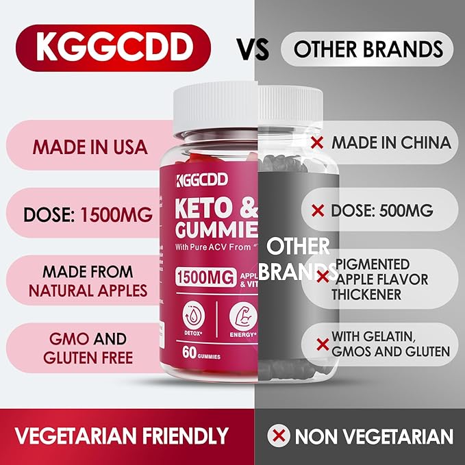 Keto ACV Gummies Advanced Weight - L0ss-,- Keto Gummy Supplement for Women and Men, with 1500MG Apple Cider Vinegar & Vitamin B12, Vegan & Non-GMO, Detox & Cleanse, Low-Carb, 60 Count