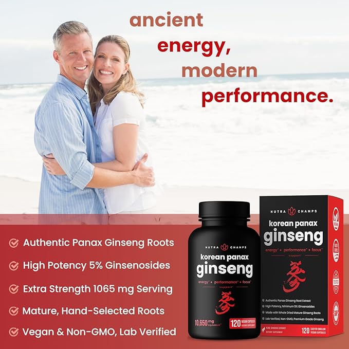 NutraChamps Korean Red Panax Ginseng Capsules