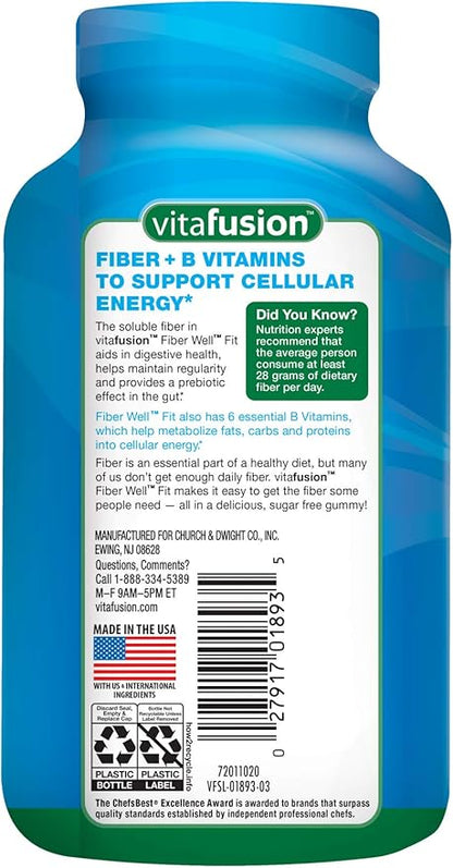 Vitafusion Fiber Well Fit Gummies Supplement, 90 Count