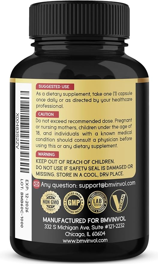 Berberine Supplement with Ceylon Cinnamon, Turmeric, 60 Capsules