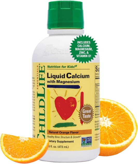 ChildLife Essentials Liquid Calcium Magnesium Supplement D3 & 16 Fl