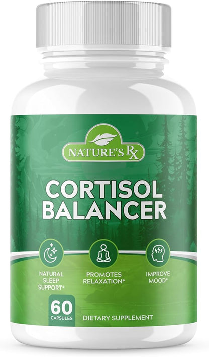 Nature's RX || #1 Rated Cortisol 27 Powerful 3rd Party 60 Capsules