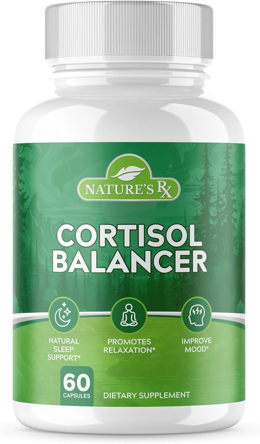 Nature's RX || #1 Rated Cortisol 27 Powerful 3rd Party 60 Capsules