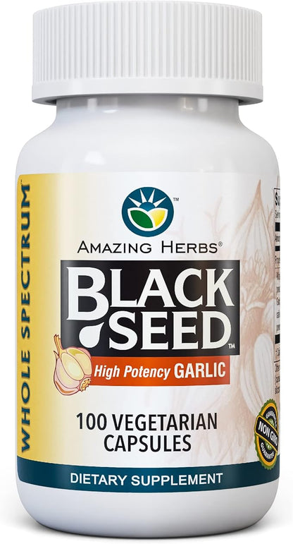 Amazing Herbs Whole Spectrum Black Seed 100 Count