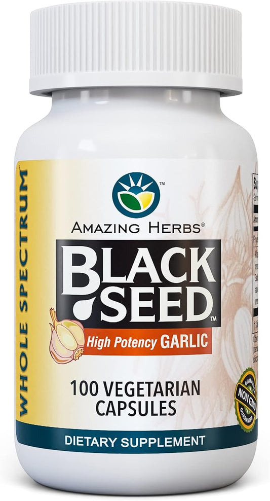 Amazing Herbs Whole Spectrum Black Seed 100 Count
