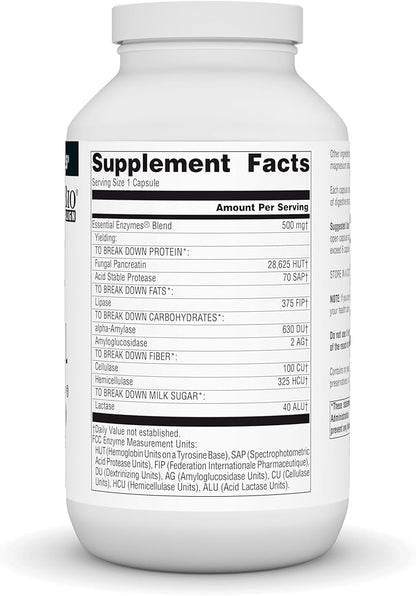 Source Naturals Essential Enzymes 500mg, Bio-Aligned 360 Capsules