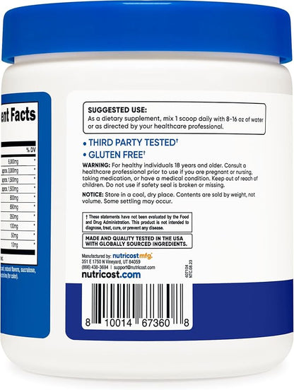 Nutricost EAA Powder 30 Servings (Blue Raspberry) - Essential Amino Acids - Non-GMO, Gluten Free, Vegetarian Friendly