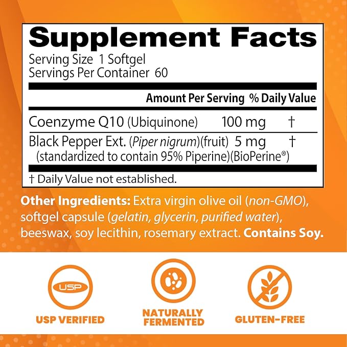 Doctor's Best High Absorption CoQ10 100 mg, 60 SoFtgels