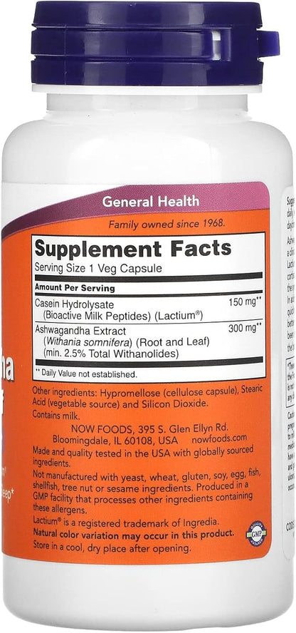 NOW Supplements, Ashwagandha Stress Relief, Mood 60 Veg