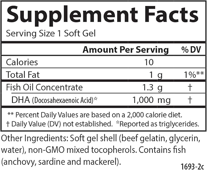 Carlson - Elite DHA Gems, 1000 120 Softgels