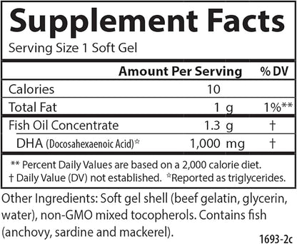 Carlson - Elite DHA Gems, 1000 120 Softgels