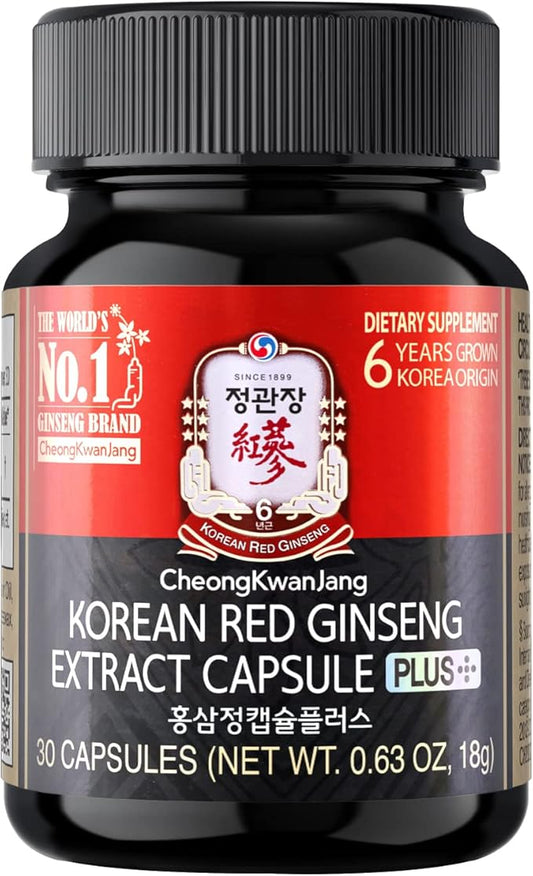 CheongKwanJang Korean Red Ginseng Extract Capsules -All-in-1 Focus 30 Capsules