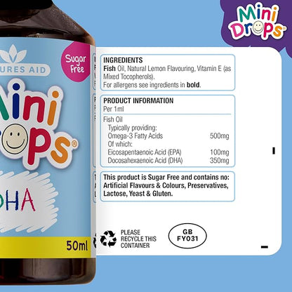 NATURES AID Childrens Dha Drops, 50 ML