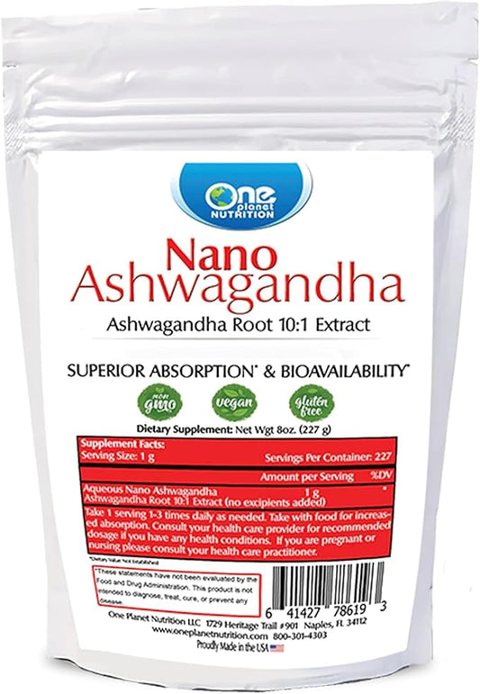 Nano Ashwagandha Root, Ashwagandha Root 10:1 8oz (227g) (227g)