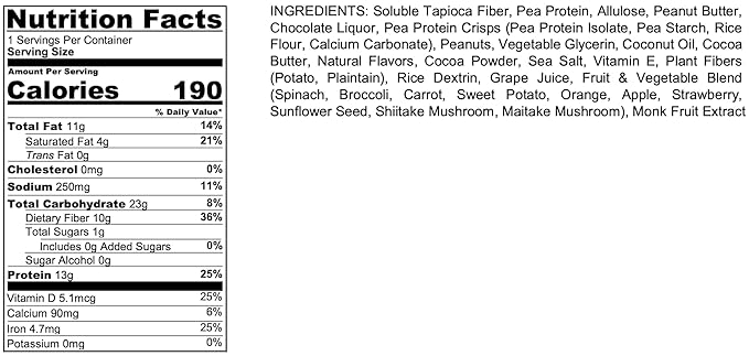 VITAMINBAR Nutrition Bar 12G Protein (12 Bars)
