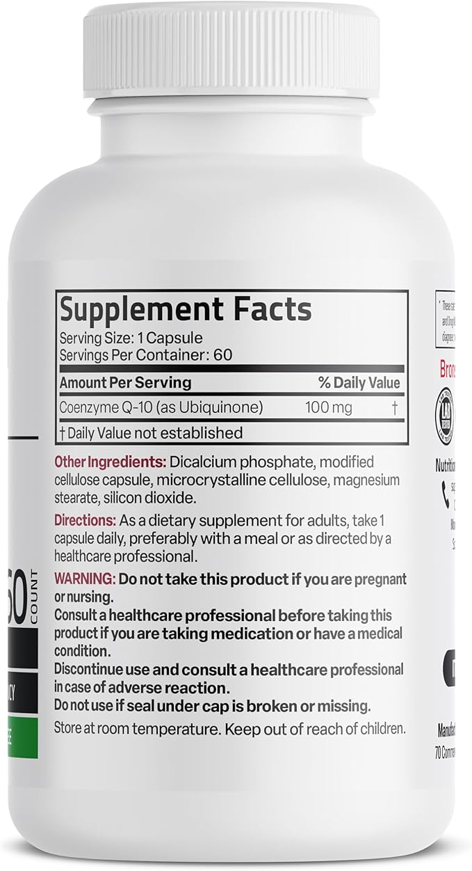 Bronson CoQ10 100 MG High Potency 60 Vegetarian
