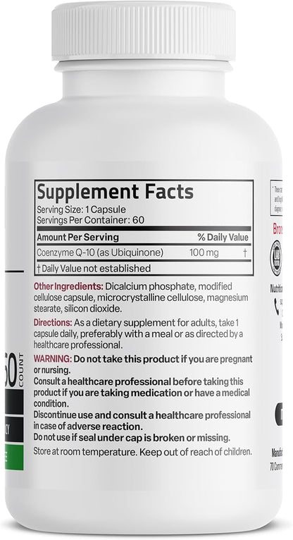Bronson CoQ10 100 MG High Potency 60 Vegetarian