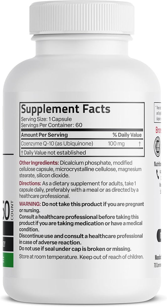 Bronson CoQ10 100 MG High Potency 60 Vegetarian