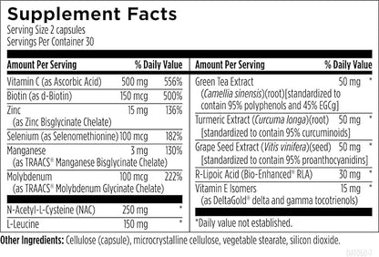 Designs for Health Detox Antiox - Liver + Detoxification Support Antioxidant Supplement with Turmeric Extract (Curcumin), Green Tea, Grape Seed, Vitamins + Minerals - Immune Support (60 Capsules)